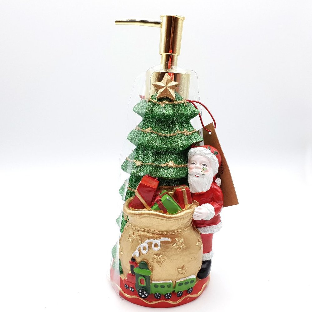 Christmas Tree Soap Lotion Pump Dispenser Glitter